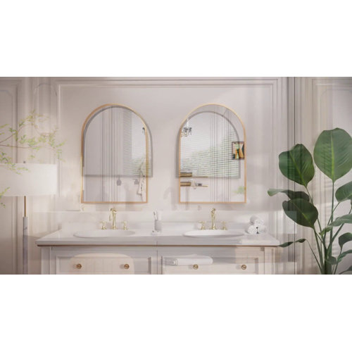 Mercury Row® Vercher Metal Arched Bathroom/Vanity Mirrors & Reviews ...